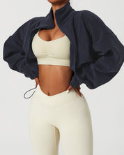 Zenith Crop Pullover – Navy