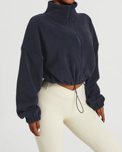 Zenith Crop Pullover – Navy
