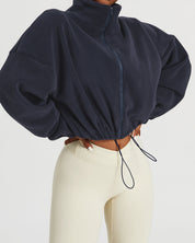 Zenith Crop Pullover – Navy