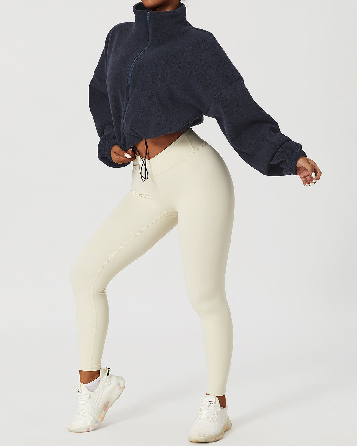 Zenith Crop Pullover – Navy