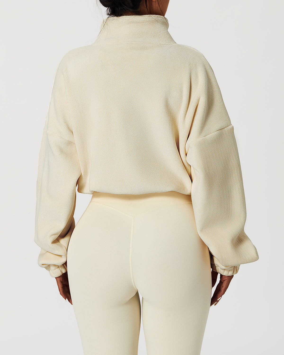 Grace Crop Pullover – Beige