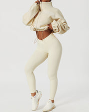 Grace Crop Pullover – Beige
