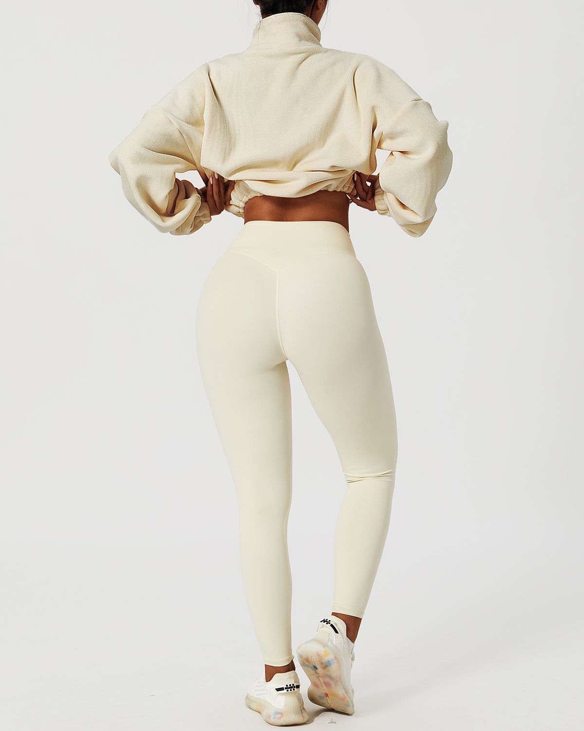 Grace Crop Pullover – Beige