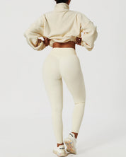 Grace Crop Pullover – Beige