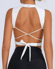 Flow Crop Top – White