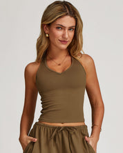 Aura Crop Top – Brown