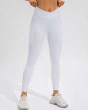 Rise Leggings – Scrunch High-Waist Pocket White