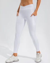 Rise Leggings – Scrunch High-Waist Pocket White
