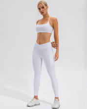 Rise Leggings – Scrunch High-Waist Pocket White