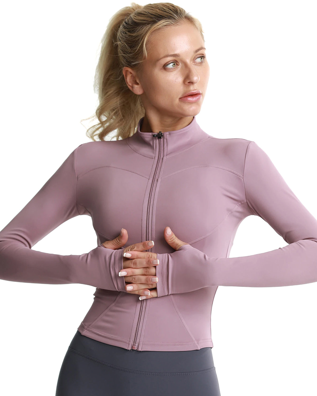Grace Athletic Workout Jacket – Pink