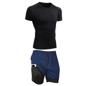 Titan | Compression T-Shirt with 2-in-1 Phone Pocket Shorts