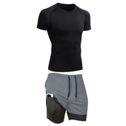 Titan | Compression T-Shirt with 2-in-1 Phone Pocket Shorts