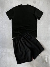 Kane | Contrast Piping T-Shirt with Shorts Set