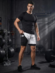 Titan | Compression T-Shirt with 2-in-1 Phone Pocket Shorts
