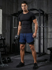 Titan | Compression T-Shirt with 2-in-1 Phone Pocket Shorts
