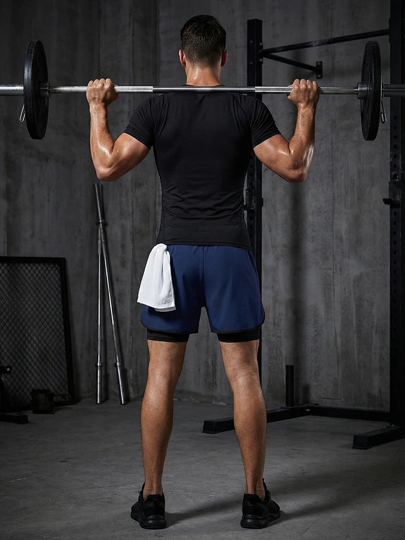 Titan | Compression T-Shirt with 2-in-1 Phone Pocket Shorts