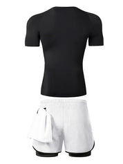 Titan | Compression T-Shirt with 2-in-1 Phone Pocket Shorts